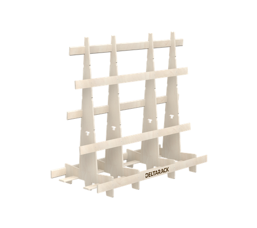 [SR80.8.180/4] Houten Glasbok - SR80.180 (Intensief gebruik, 4 Staanders, 149 cm (SR))