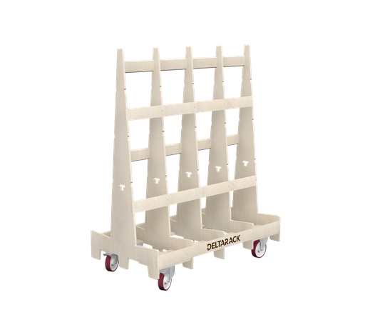 [TR80.150.160SBF] Chariot porte-panneaux - TR80.150 (8, 5 Montants, Pas de plinthe, 2x Pivotante avec frein, 2x Fixe, 160 mm, 149 cm (SR))