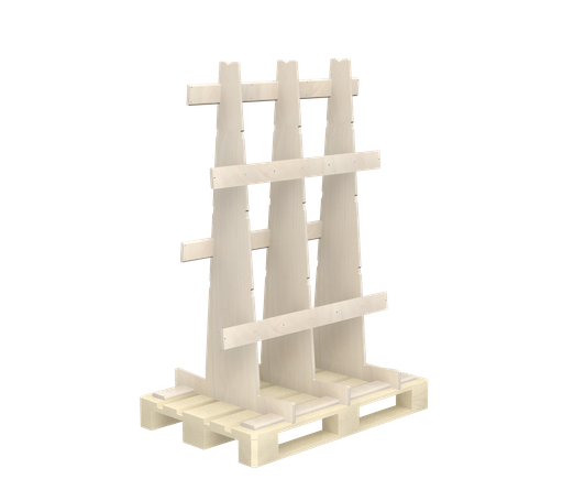 [SRP80.6.110/3] Euro Pallet Transport Rack - SRP80.110 (6, 3 Uprights)