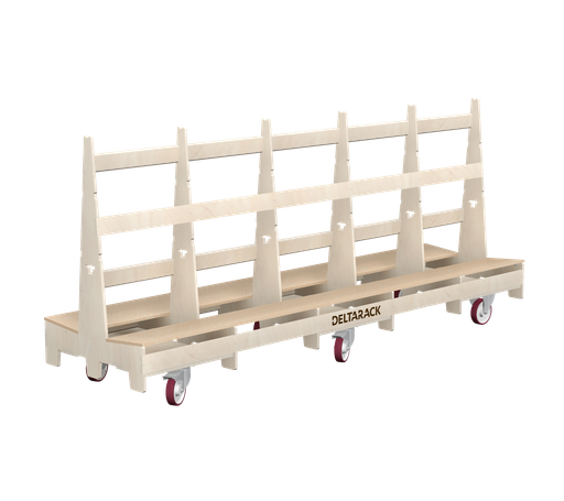 [TG80.300.160SBF] Chariot porte-panneaux - TG80.300 (7, 6 Montants, Pas de plinthe, 2x Pivotante avec frein, 2x Fixe, 160 mm, 101 cm (SG), No)