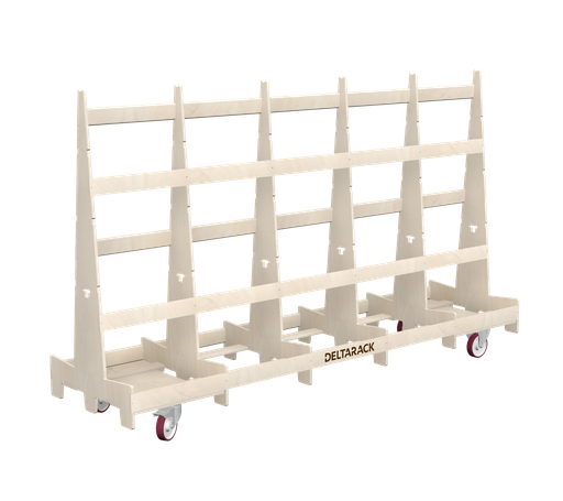 [TR80.300.160SBF] Chariot porte-panneaux - TR80.300 (8, 6 Montants, Pas de plinthe, 2x Pivotante avec frein, 2x Fixe, 160 mm, 149 cm (SR), No)