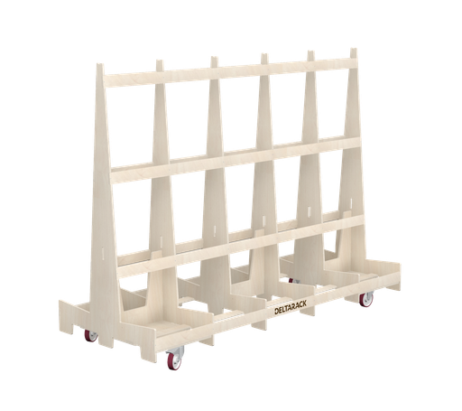 [TA120.300.160SBF] Chariot porte-panneaux - TA120.300 (10, 6 Montants, Pas de plinthe, 2x Rupture Pivotante, 2x Fixe, 160 mm, 199 cm (WA), No)