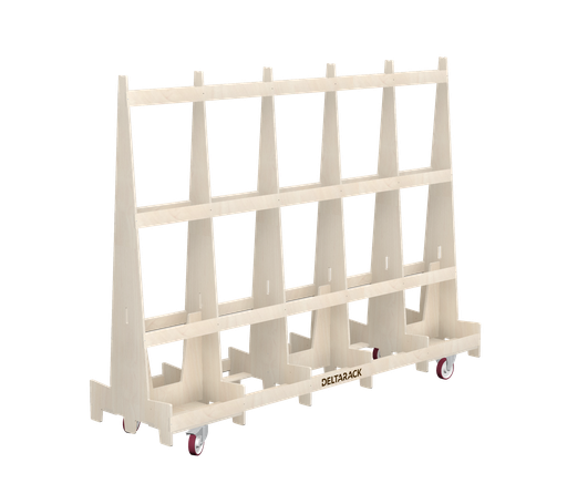 [TA80.300.160SBF] Glaswagen - Plattenwagen - TA80.300 (10, 6 Ständer, Keine Grundplatte, 2x Wirbelbremse, 2x Fest, 160 mm, 199 cm (WA), No)