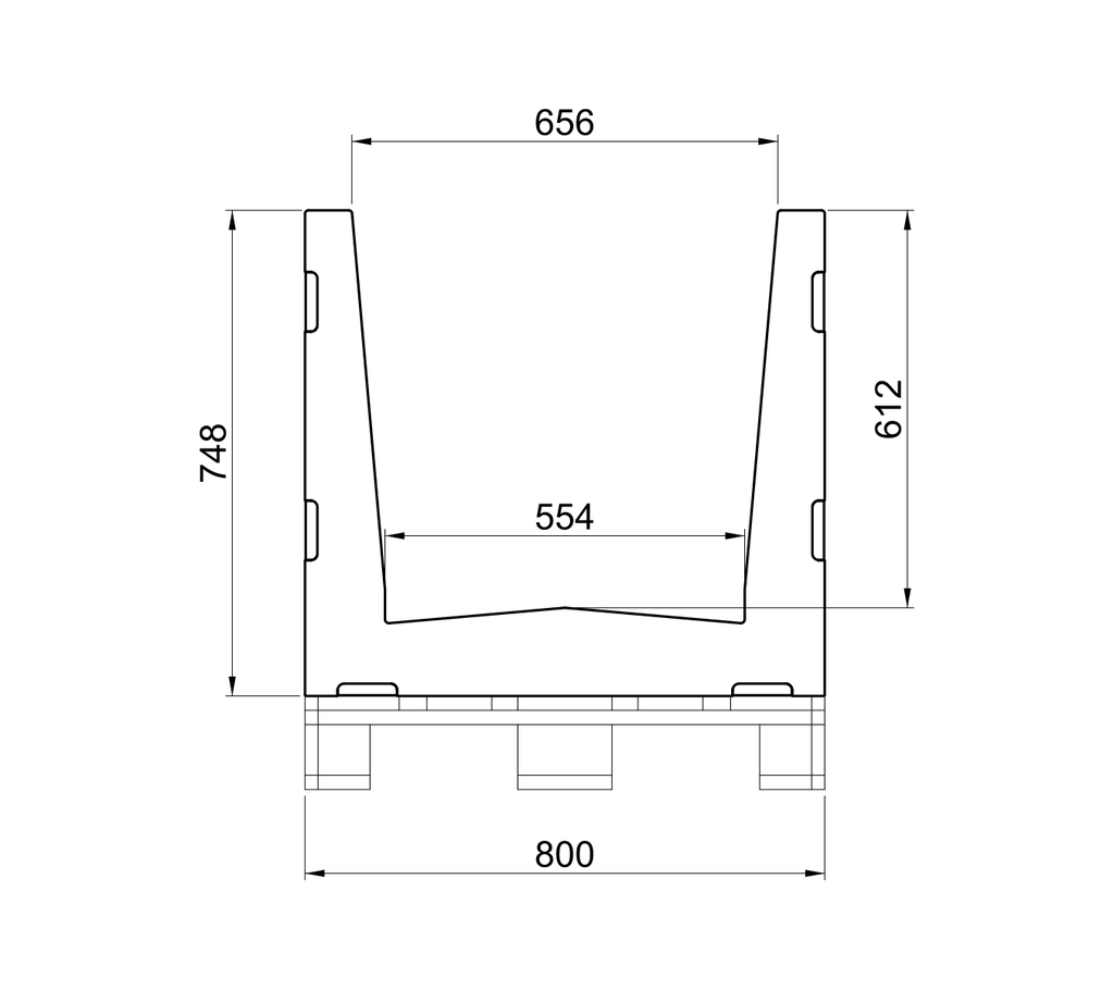 Euro Pallet U Transport Rack - SUP80.110