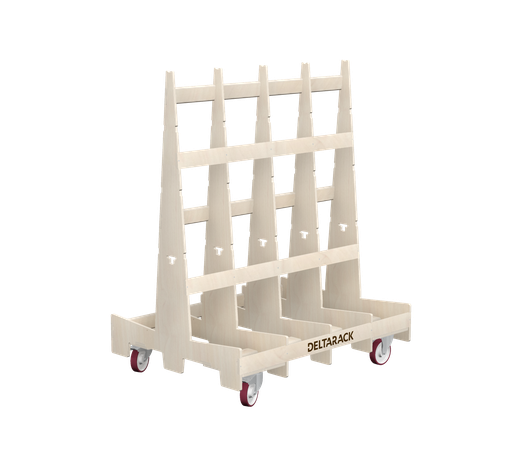 [TR110.150.160SBF] Chariot porte-panneaux - TR110.150 (8, 5 Montants, Pas de plinthe, 2x Pivotante avec frein, 2x Fixe, 160 mm, 149 cm (SR))