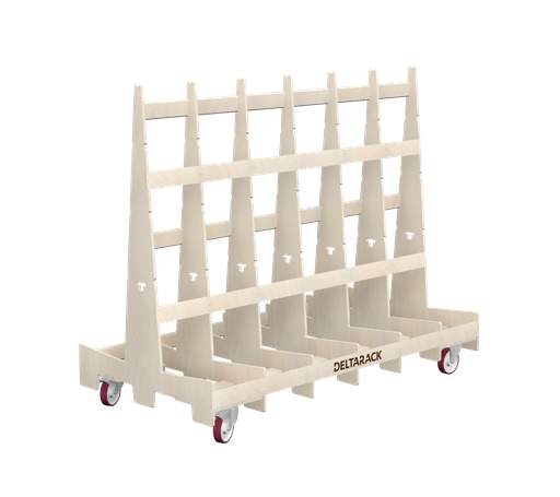 [TR110.220.160SBF] Chariot porte-panneaux - TR110.220 (8, 7 Montants, Pas de plinthe, 2x Pivotante avec frein, 2x Fixe, 160 mm, 149 cm (SR))