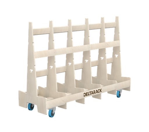 [TG60.180.125SBF] Carros de transporte para planchas TG60.180 (6, 6 Montantes, Sin zócalo, 2 Giratoria con freno, 2 Fijos, 125 mm, 101 cm (SG))