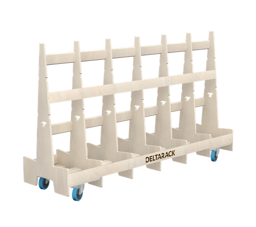 [TG60.220.125SBF] Carros de transporte para planchas TG60.220 (5, 7 Montantes, Sin zócalo, 2 Giratoria con freno, 2 Fijos, 125 mm, 101 cm (SG))