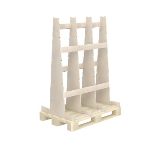 [SRP80.6.110/4] Euro Pallet Transport Rack - SRP80.110 (6, 4 Uprights)